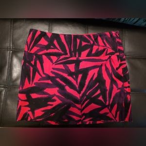 Express mini skirt hot pink purple and black